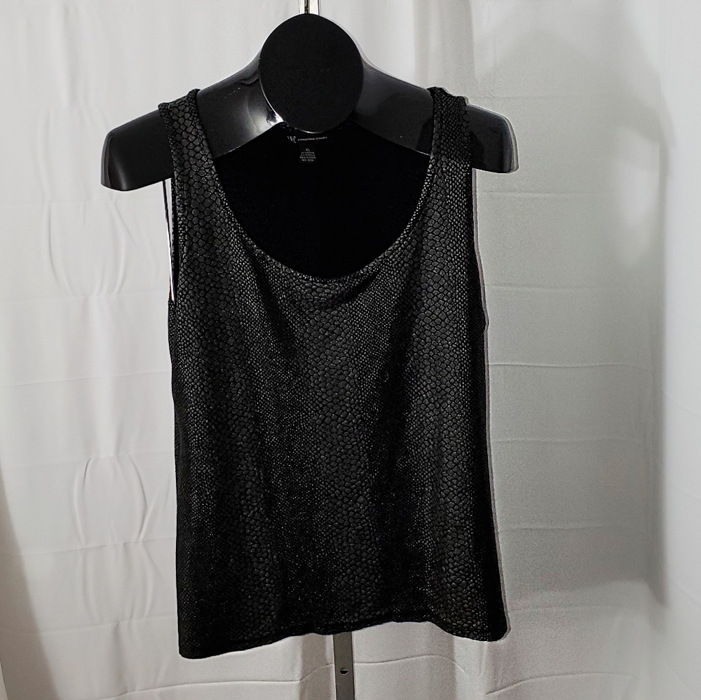 INC-Black snakeskin textured tank - Size XL